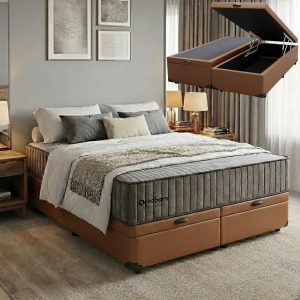 Colchão Queen Exclusive Foam 30 cm HR 33 + Base Baú  ORTOBOM