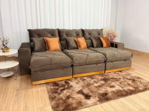 Sofá Retrátil e Reclinável Gran Bello 3,20m – Molas ensacadas