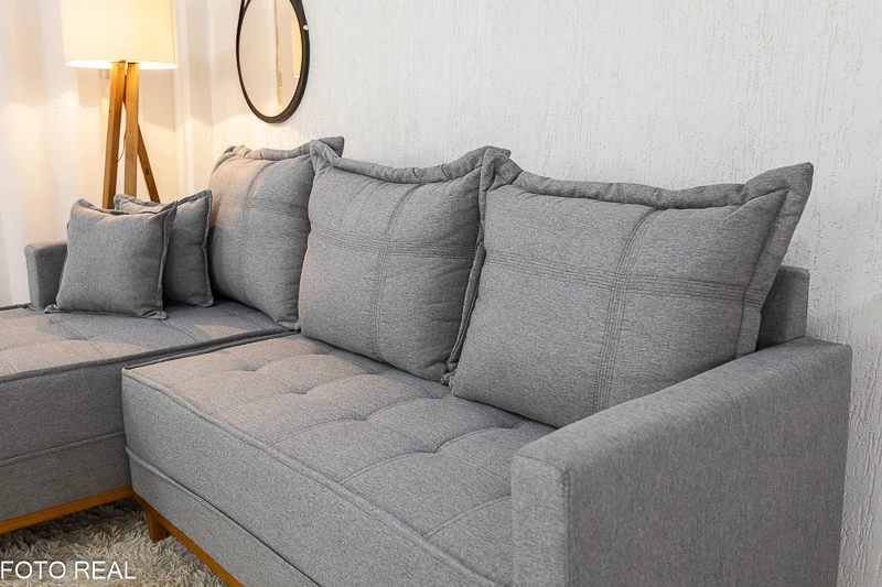 Sofá 3 Lugares com Chaise Molas Ensacadas - 2,30m - Imagem 6