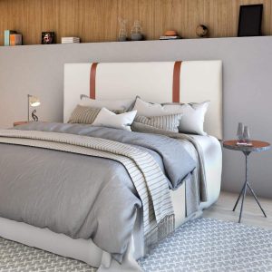 CABECEIRA TEXAS QUEEN C/ DETALHE EM CORINO – R A ESTOFADOS