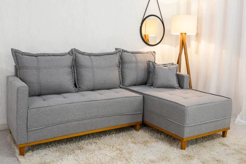 Sofá 3 Lugares com Chaise Molas Ensacadas - 2,30m - Imagem 3