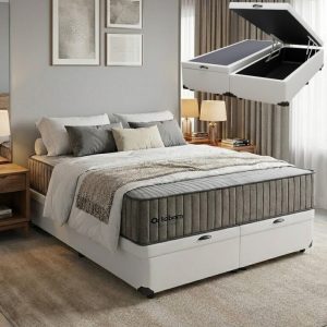 Alternative view of Colchão Queen Exclusive Foam 30 cm HR 33 + Base Baú  ORTOBOM