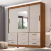Guarda-Roupa Casal New Star 3 Portas 9 Gavetas