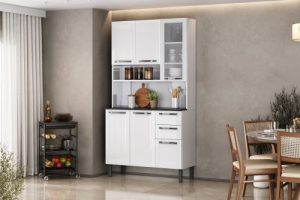 Armário Kit de Cozinha Florença 6 Portas 2 Gavetas 1,05m - AÇO