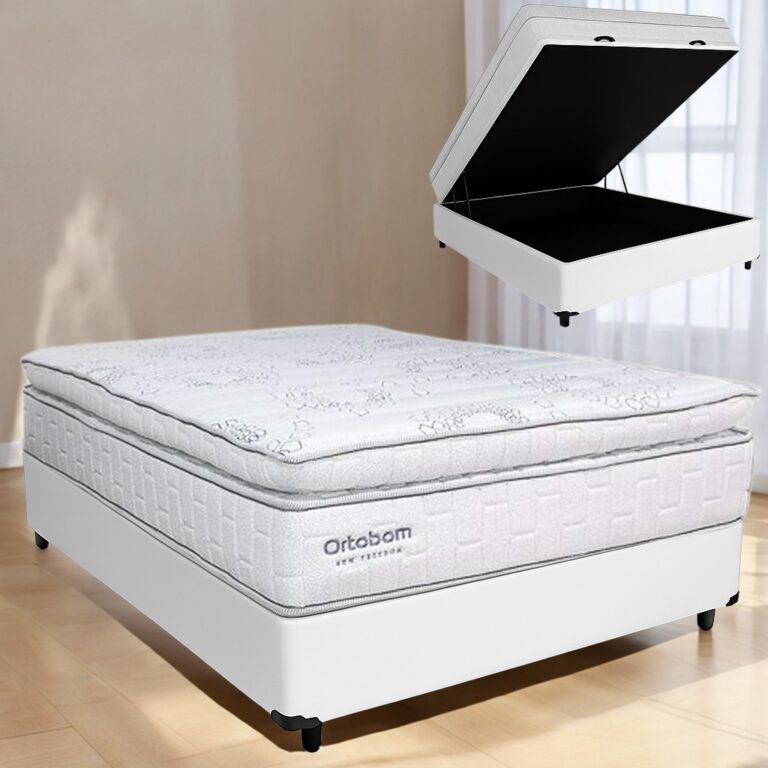 Colchão Casal New Freedom ORTOBOM  + Base Baú
