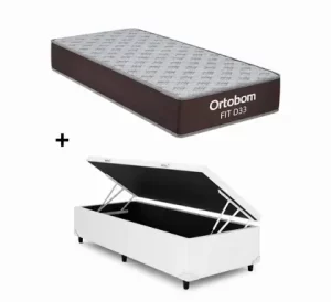 Base Báu Dream + Colchão Solteiro Fit D33  – ORTOBOM