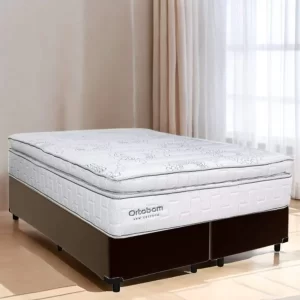 Colchão King New Freedom ORTOBOM + Base Box Simples
