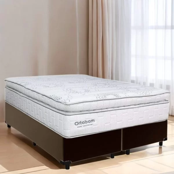 Colchão King New Freedom ORTOBOM + Base Box Simples