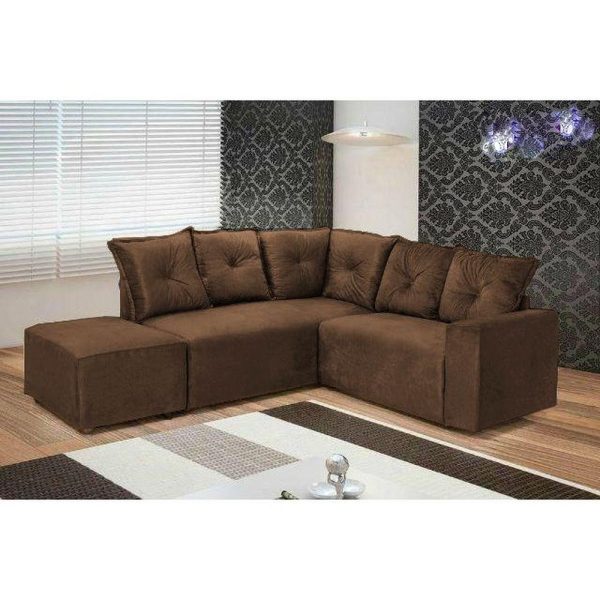 Conjunto Estofado 5040 de Canto 5Lgs e Puf - Imagem 2