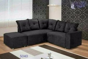 Conjunto Estofado 5040 de Canto 5Lgs e Puf