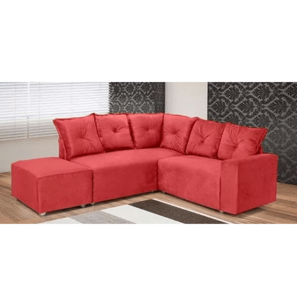 Conjunto Estofado 5040 de Canto 5Lgs e Puf - Imagem 3