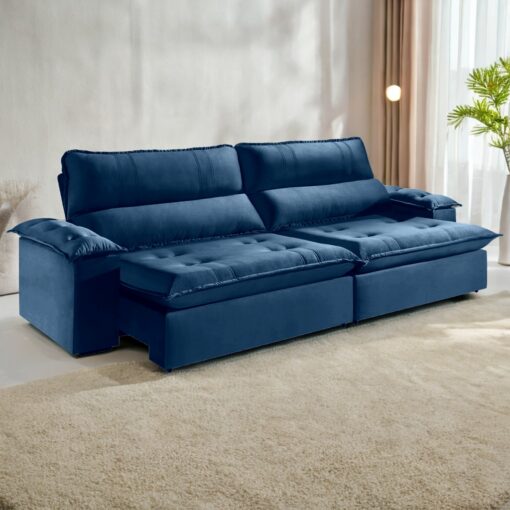 Sofá Retrátil Reclinável Argentina 2,50m - Molas Ensacadas (Sem caixa) - Imagem 2