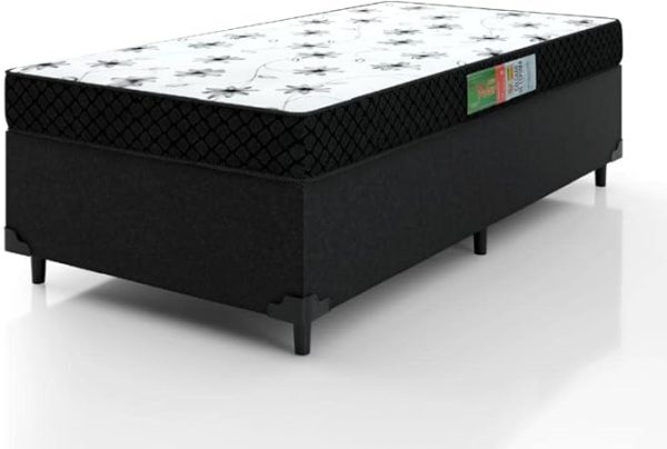 Cama Box Solteiro Colchão Espuma