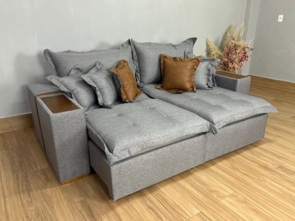 Sofá cama Retrátil Gael 2,30m - Molas Ensacadas D33