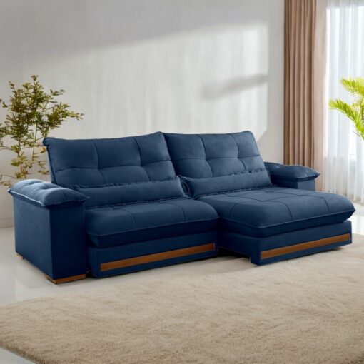 Sofá Retrátil Reclinável Roma 2,50m - Molas Ensacadas - Imagem 4