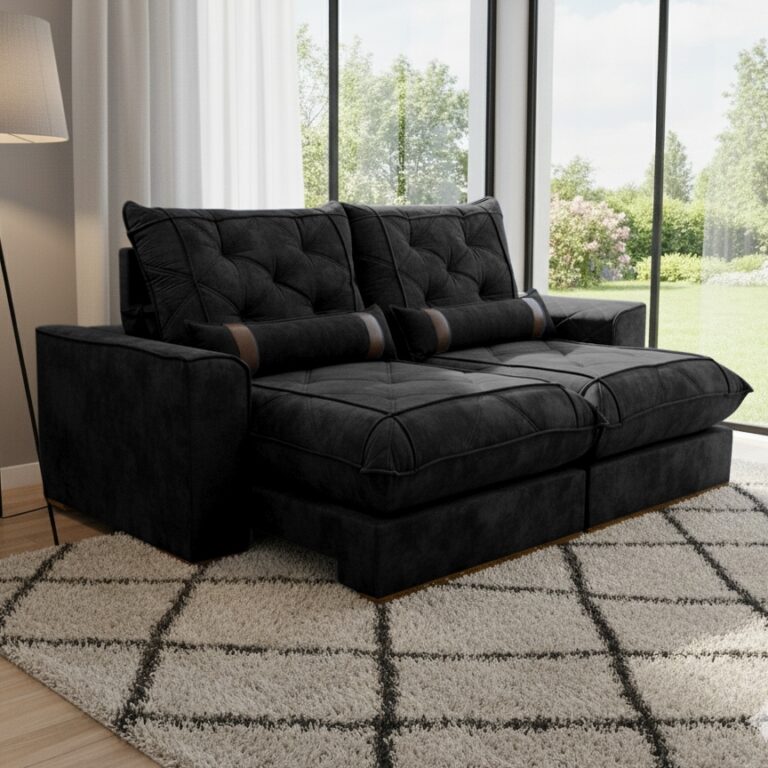 Retrátil e Reclinável 250cm Vicam Molas Ensacadas - Imagem 5