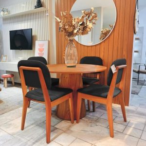 Alternative view of Mesa Redonda Malva 110 Mel com 4 Cadeiras Gaya