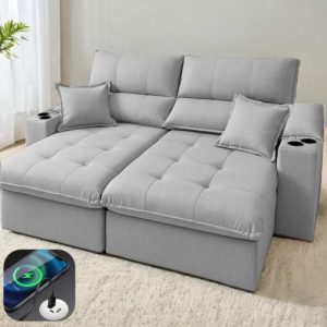 Alternative view of Sofá Retrátil Reclinável Sandiego 2,50m Molas Ensacadas D33