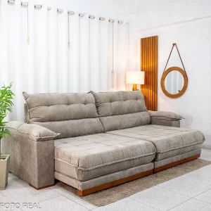 Alternative view of Sofá Retrátil Reclinável Itália 2.90m Molas Ensacadas