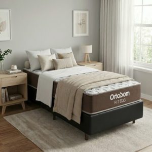Colchão Solteiro Fit 17 cm D33 + Base Simples – ORTOBOM