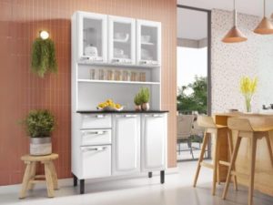 Alternative view of Armário Kit de Cozinha c/ Vidro 1,05m Pratika - 100% AÇO