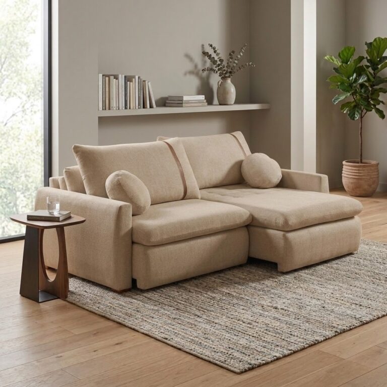 Sofá Cama Retrátil Gold 2,30m - Linho (Sem caixa) - Imagem 2