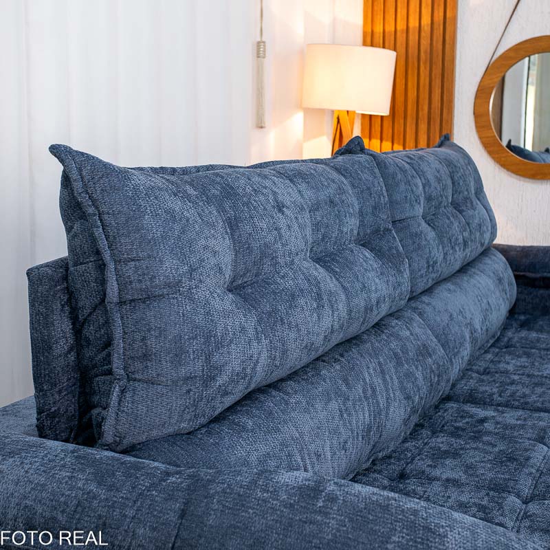 Sofá Retrátil Reclinável Itália 2.90m Molas Ensacadas - Imagem 3