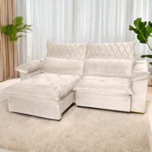 Sofá Retrátil Reclinável Alemanha 2.50m Molas Ensacadas