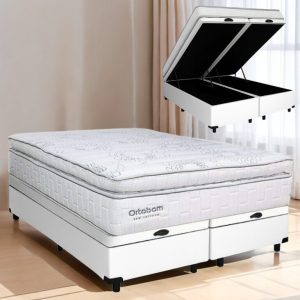 Alternative view of Colchão Queen New Freedom 32 cm D33 Molas Ensacadas ORTOBOM + Base Baú
