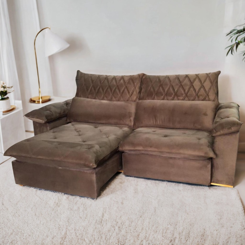 Sofá Retrátil Reclinável Alemanha 2.50m Molas Ensacadas - Imagem 3