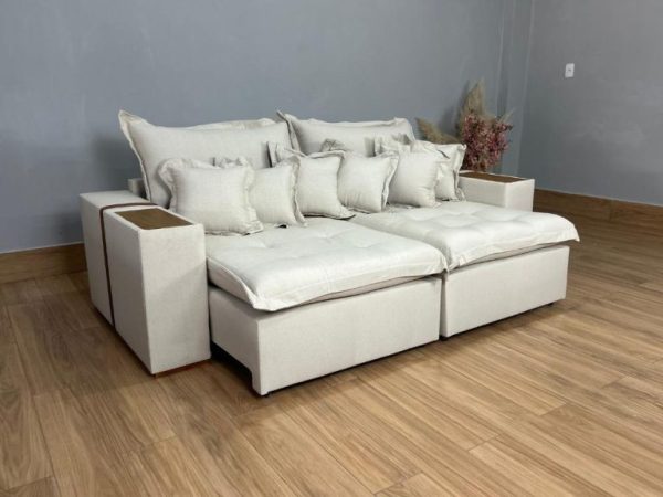 Sofá cama Retrátil Gael 2,30m - Molas Ensacadas D33 - Imagem 2