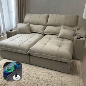 Sofá Retrátil Reclinável Sandiego 2,50m Molas Ensacadas D33