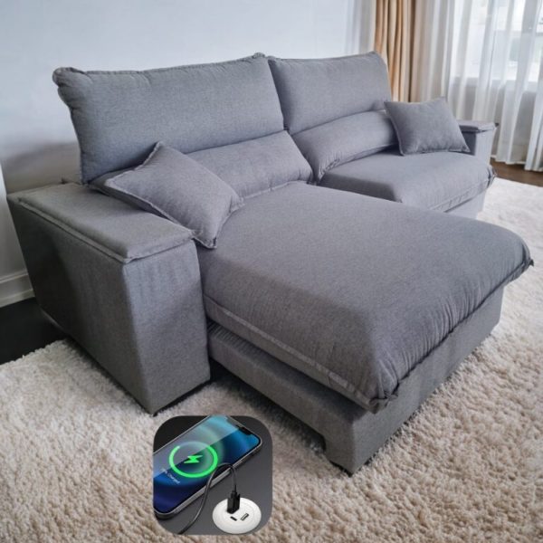 Sofá Retrátil Reclinável Califórnia 2.30m - Molas Ensacadas D33 - Imagem 2