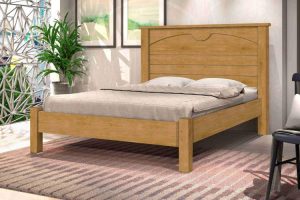 Alternative view of Cama Casal Lion Nature J&A Moveis1OO%MDF Larg. 1,45m  (SEM COLCHÃO)