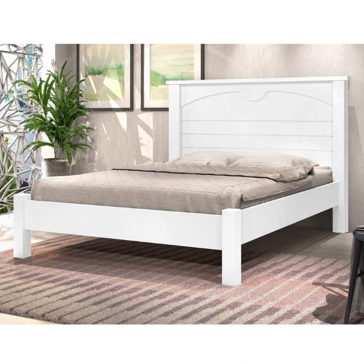 Cama Casal Lion Nature J&A Moveis1OO%MDF Larg. 1,45m (SEM COLCHÃO)