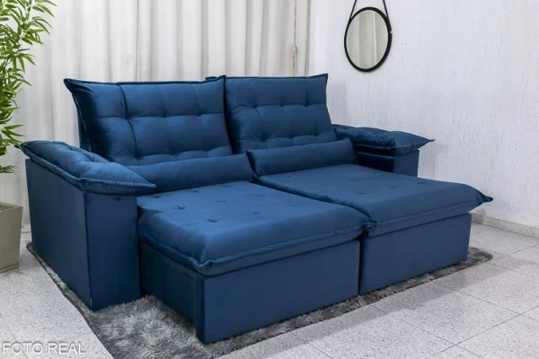 Sofá Retrátil Reclinável Confort 2,30m - Imagem 4