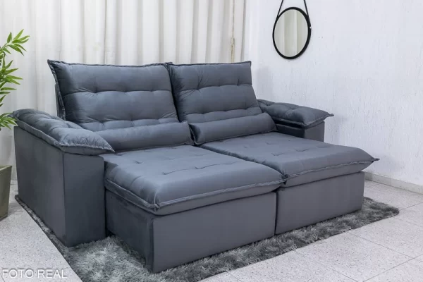 Sofá Retrátil Reclinável Confort 2,30m