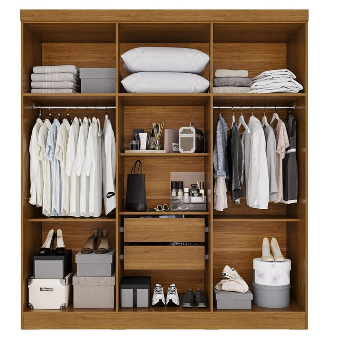 Guarda-roupa 1,80m 6 Portas 2 Reflecta com LED - Imagem 5