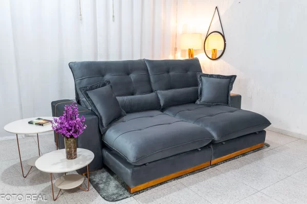 Sofá Retrátil e Reclinável Espanha Premium 2,50m - Molas Ensacadas D33 - Imagem 2