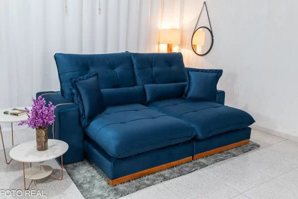 Sofá Retrátil e Reclinável Espanha Premium 2,50m - Molas Ensacadas D33 - Imagem 3
