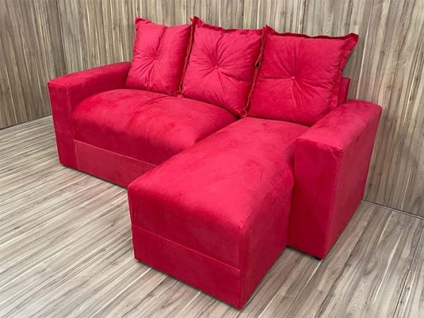 Conjunto Estofado Lucas 2 Lugares e Chaise - Imagem 6