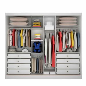 Alternative view of Guarda-Roupa Diamond Premium 100% MDF (3 portas espelhadas) 2,41m