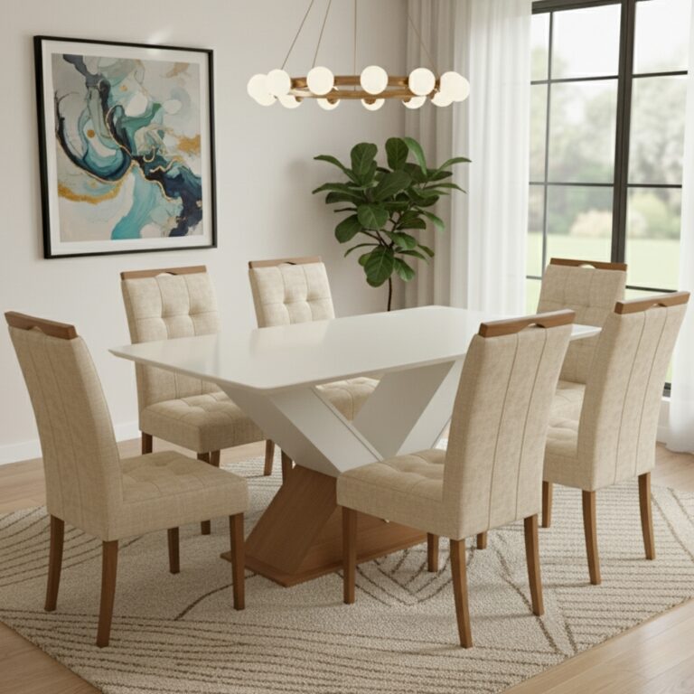 Mesa de Jantar Amora com 6 Cadeiras – KAPPESBERG - Imagem 5