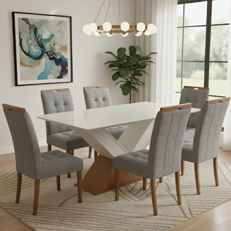 Mesa de Jantar Amora com 6 Cadeiras – KAPPESBERG - Imagem 6