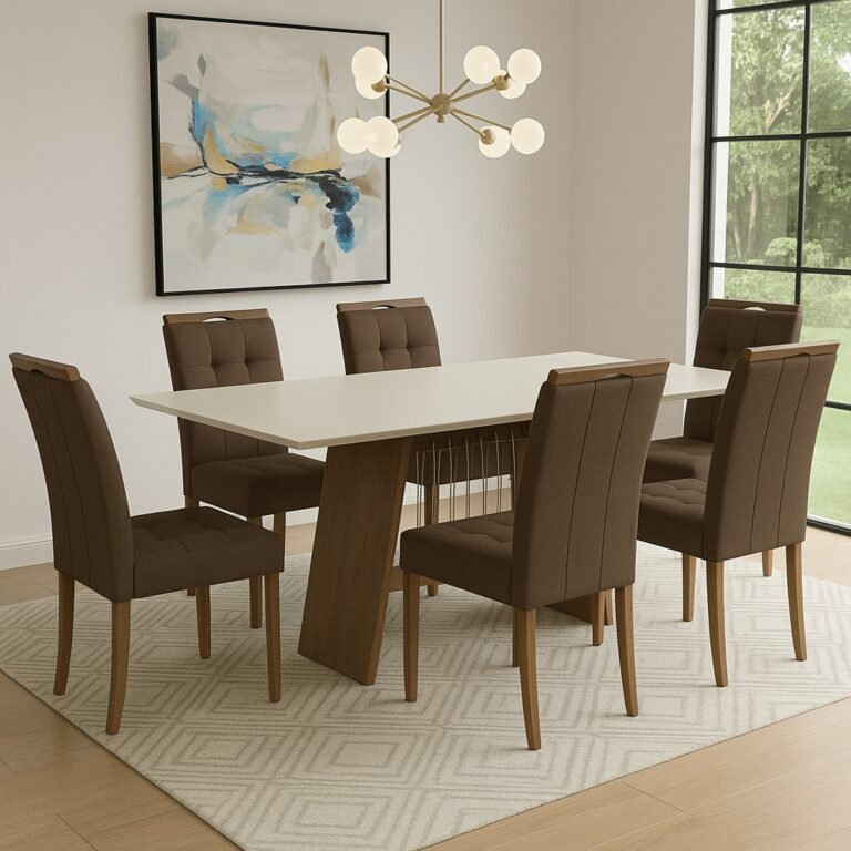 Mesa de Jantar Damiana com 6 Cadeiras – KAPPESBERG - Imagem 3