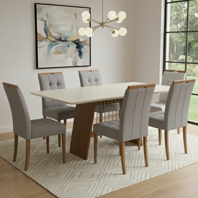 Mesa de Jantar Damiana com 6 Cadeiras – KAPPESBERG - Imagem 6