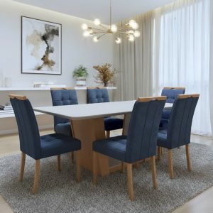 Alternative view of Mesa de Jantar Apogeu com 6 Cadeiras – LOPAS