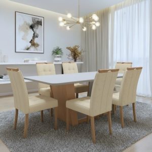 Mesa de Jantar Apogeu com 6 Cadeiras – LOPAS