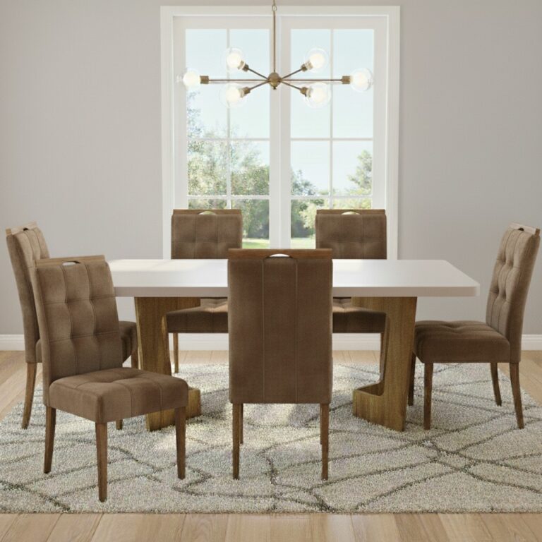 Mesa de Jantar Liz com 6 Cadeiras – VALDEMÓVEIS - Imagem 4