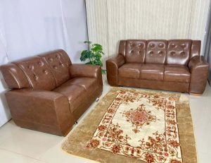 Conjunto Estofado Porto Real 2x3Lgs Tec 001 Corino - Top Estofados